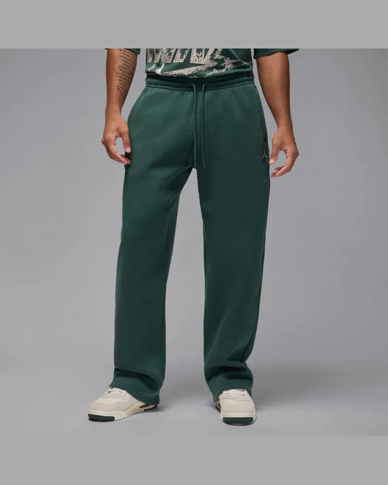 Jordan Brooklyn Fleece Oversize-Hose mit offenem Saum (Herren) - Grün Grün