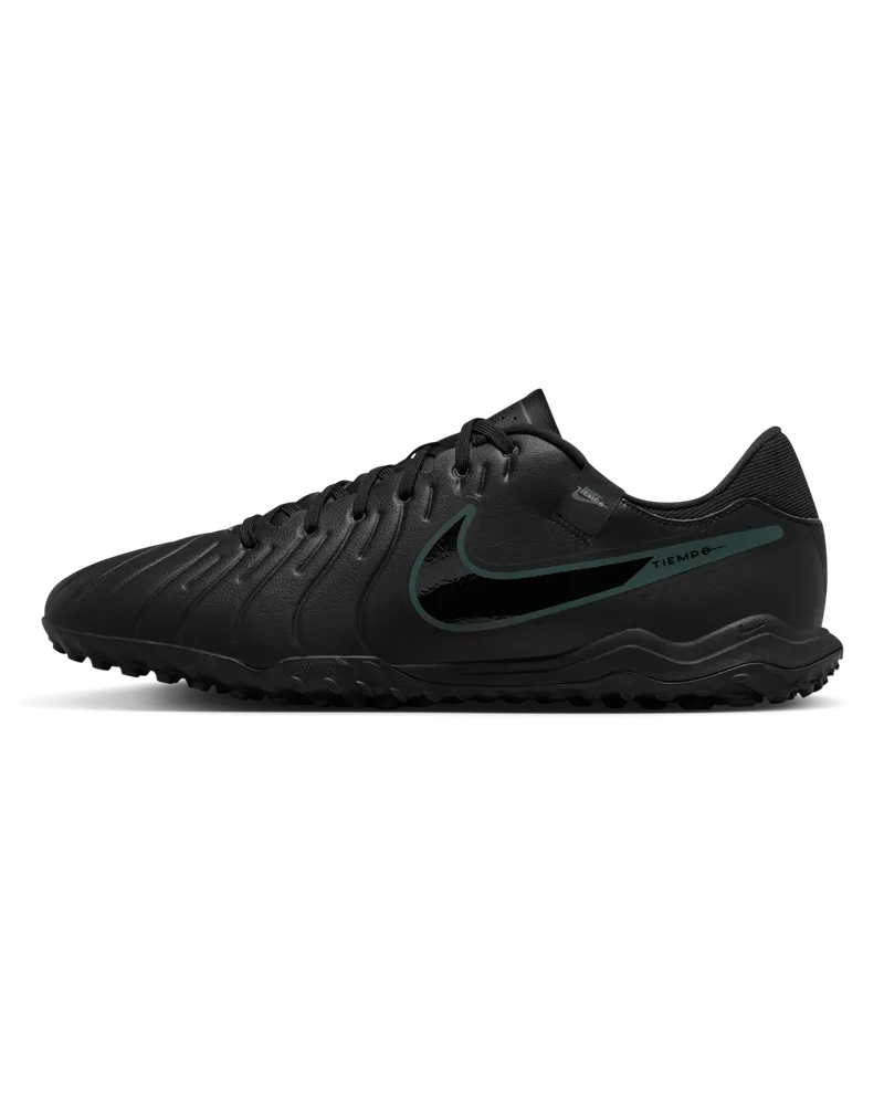 Nike Tiempo Legend 10 Academy Low-Top-Fußballschuh für Turf - Schwarz Schwarz