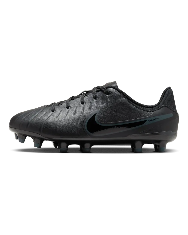 Nike Jr. Tiempo Legend 10 Academy Low Top Fußballschuh für verschiedene Böden für jüngere/ältere Kinder - Schwarz Schwarz