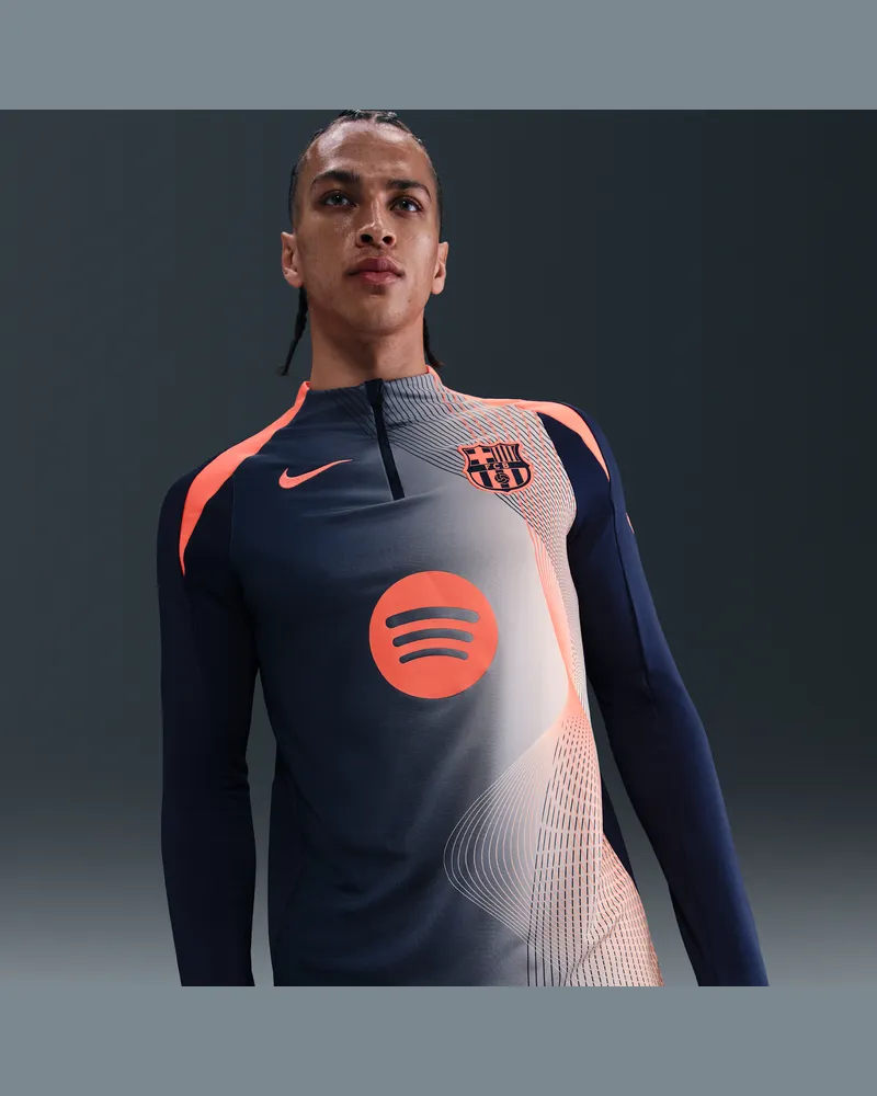 Nike FC Barcelona Strike Third  Dri-FIT Total 90 Pre-Match-Fußball-Drill-Oberteil (Herren) - Blau Blau