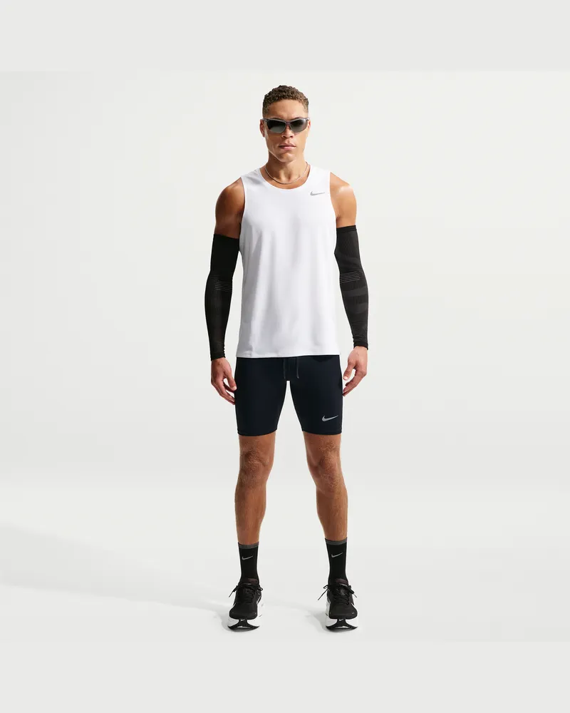 Nike Fast Dri-FIT halblange Lauftights mit Innenslip für Herren - Schwarz Schwarz