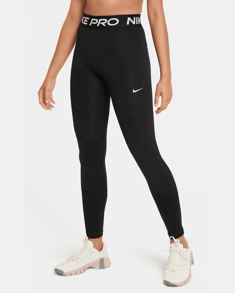 Nike Pro Dri-FIT Leggings für ältere Kinder (Mädchen) - Schwarz Schwarz