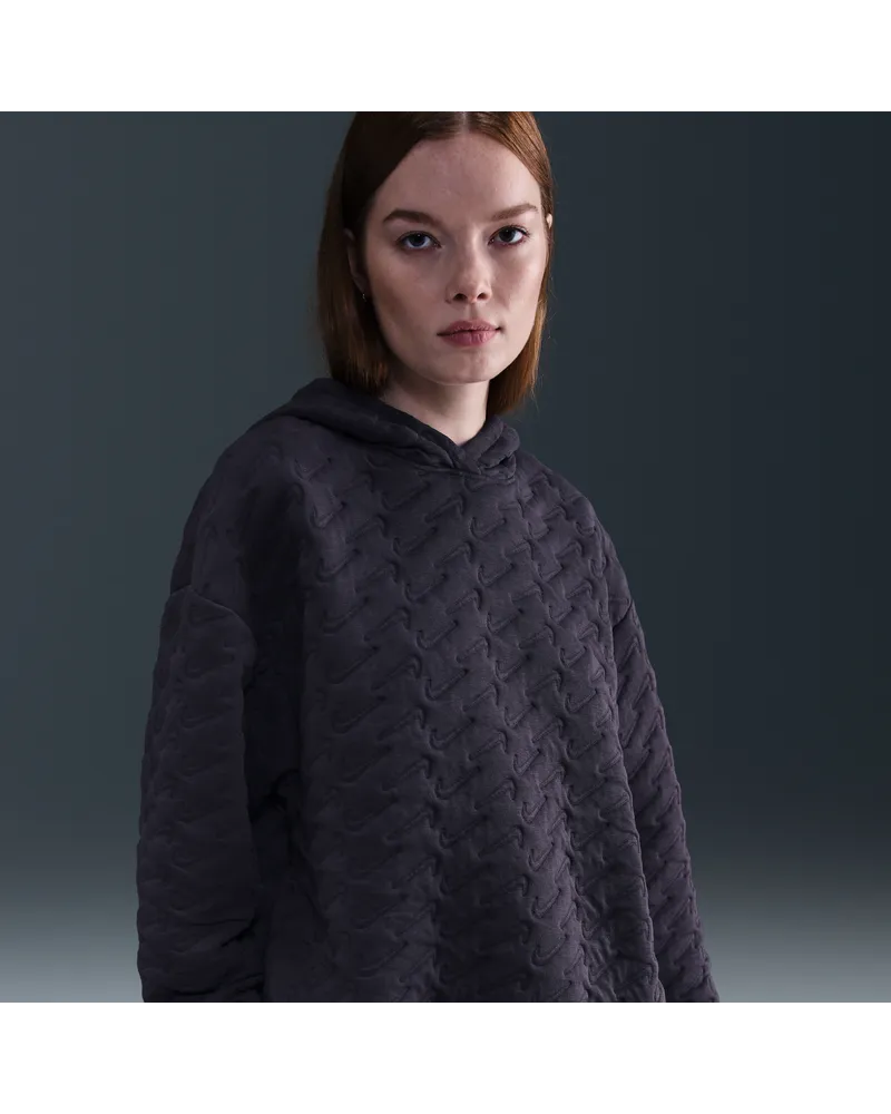 Nike Phoenix Fleece weiter Hoodie aus Jacquard-Material (Damen) - Lila Lila