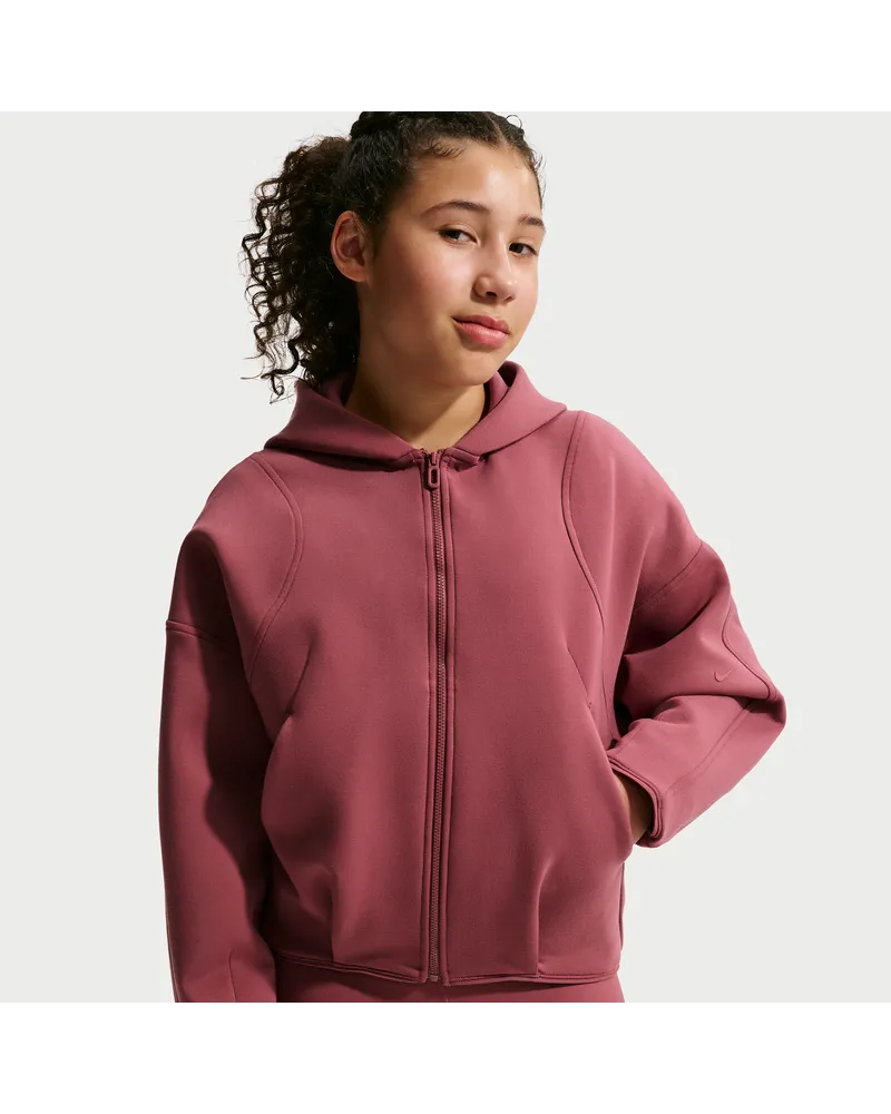 Nike MAVN Strick-Kapuzenjacke mit Therma-FIT-Technologie für Mädchen - Rot Rot