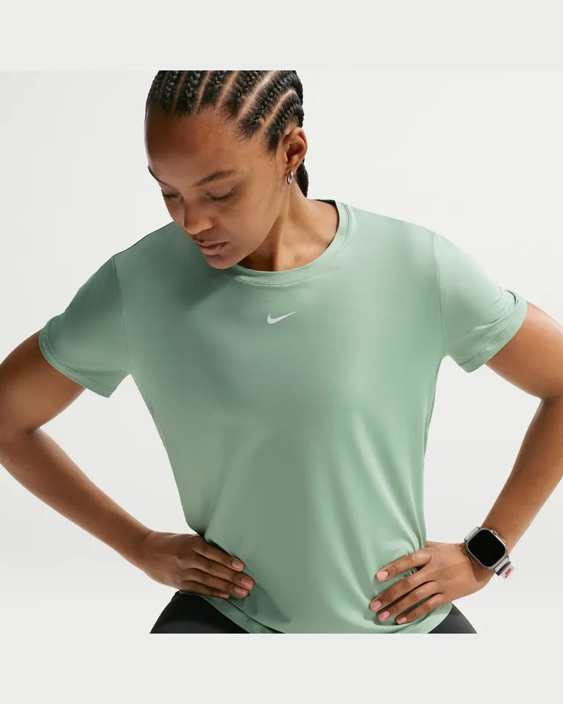 Nike One Classic Dri-FIT Kurzarm-Oberteil für Damen - Grün Grün