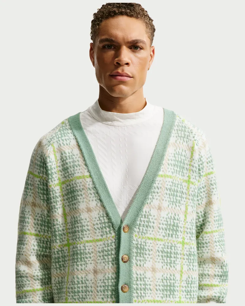 Nike Tartan weiter Golf-Cardigan (Herren) - Grün Grün