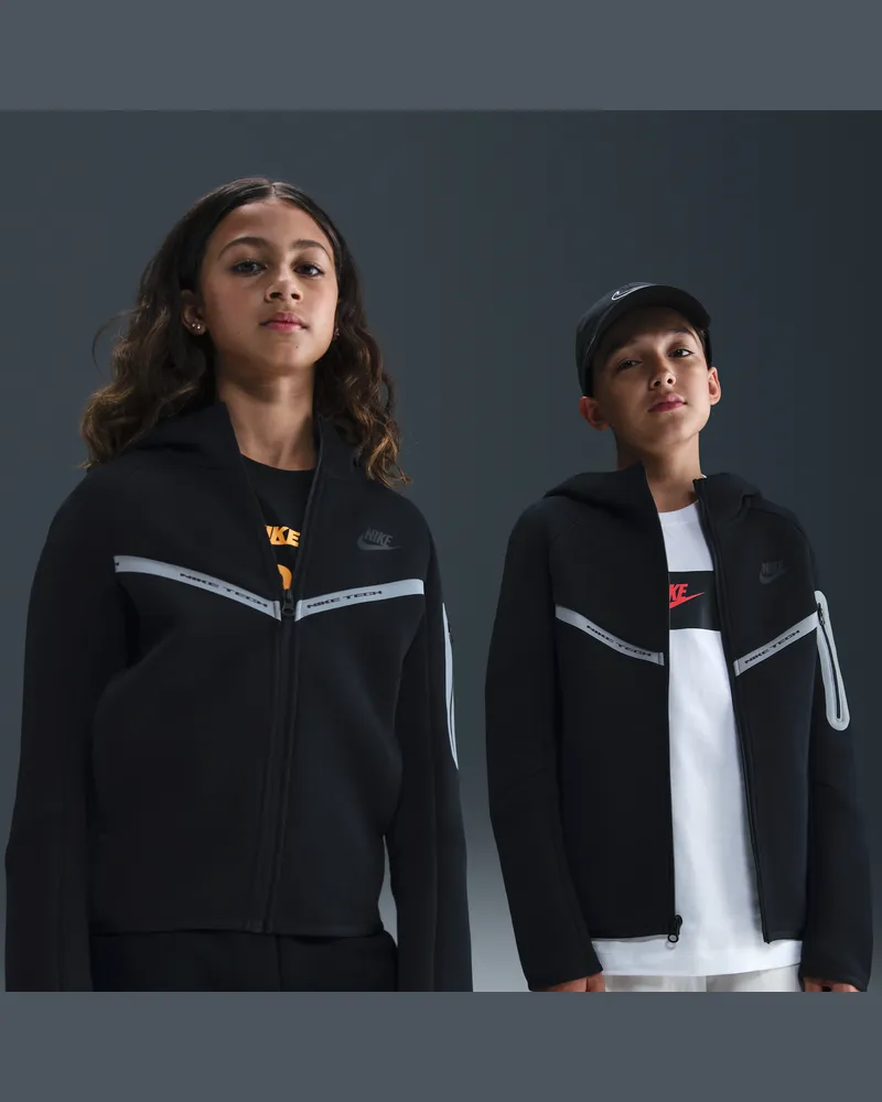 Nike Tech Fleece Kapuzenjacke für ältere Kinder (Jungen) - Schwarz Schwarz