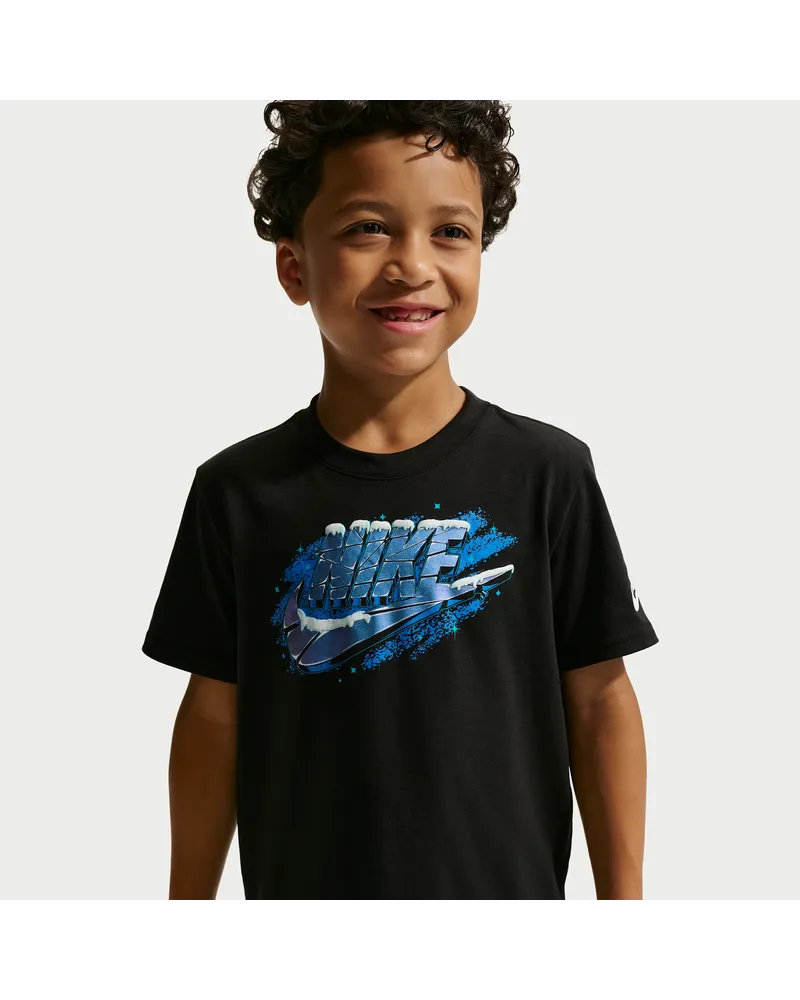 Nike Icy Futura T-Shirt für jüngere Kinder - Schwarz Schwarz