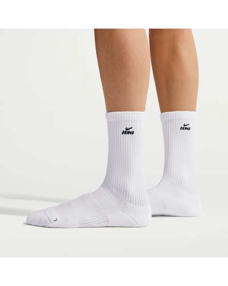 Nike SKIMS Pilates Crew-Socken (Damen, 1 Paar) - Weiß Weiß
