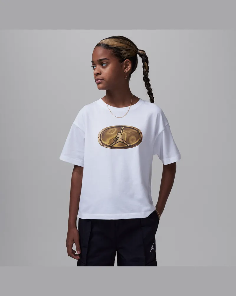 Jordan 1st Baby Blue T-Shirt (ältere Kinder) - Weiß Weiß