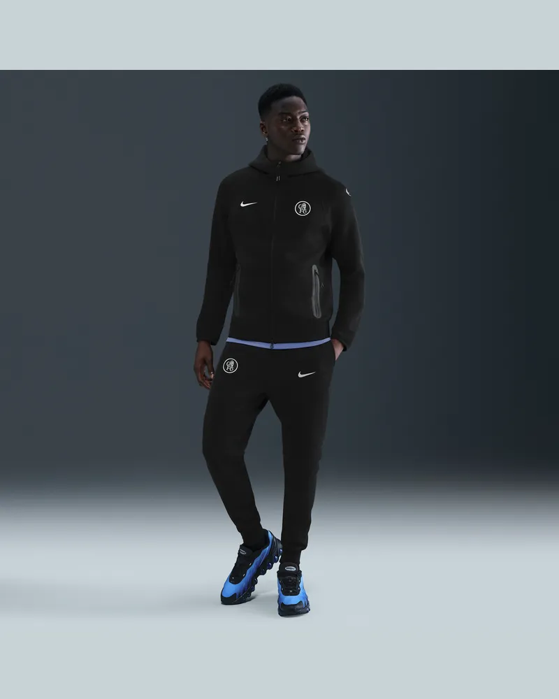Nike FC Chelsea Tech  Total 90 Fleece-Fußballjogger (Herren) - Schwarz Schwarz