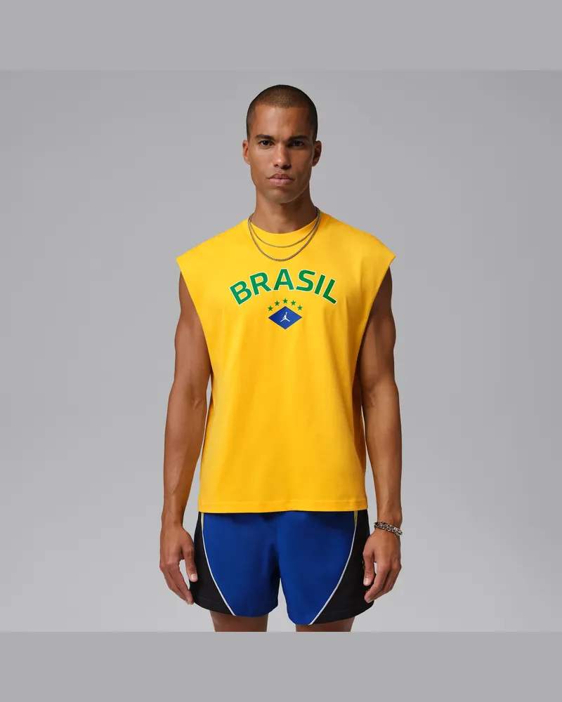 Jordan ärmelloses Herren-T-Shirt mit Grafik - Gelb Gelb