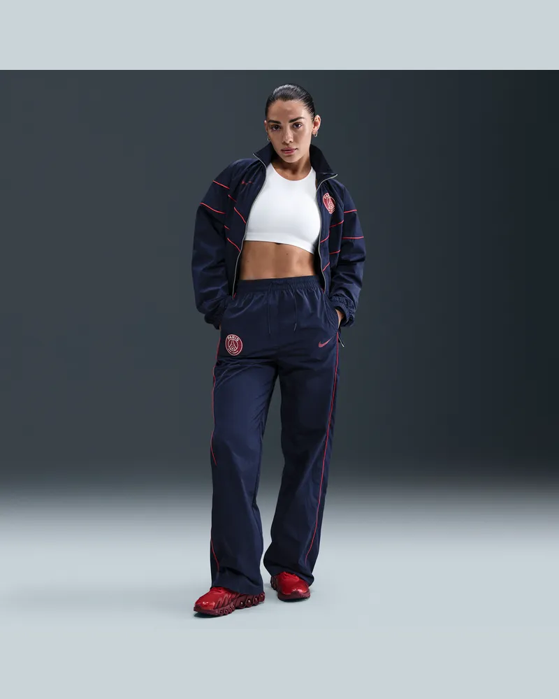 Nike Paris Saint-Germain Windrunner  Football Hose mit hohem Bund und offenem Saum (Damen) - Blau Blau