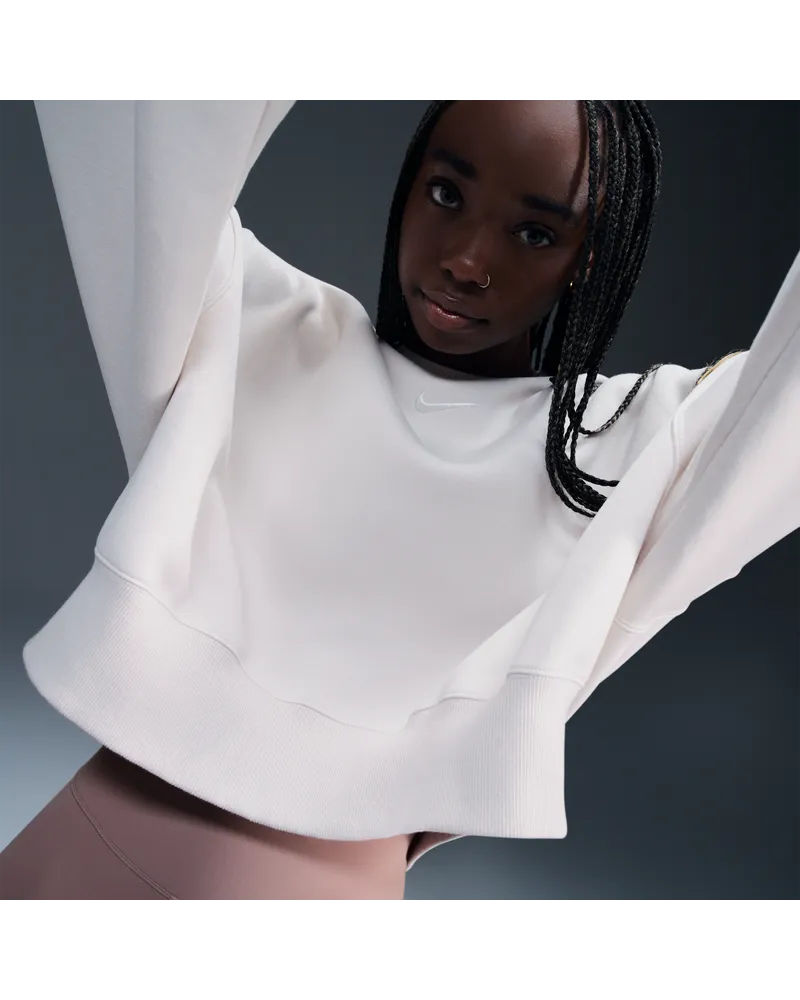 Nike Phoenix Fleece Over-Oversized Rundhals-Sweatshirt für Damen - Braun Braun