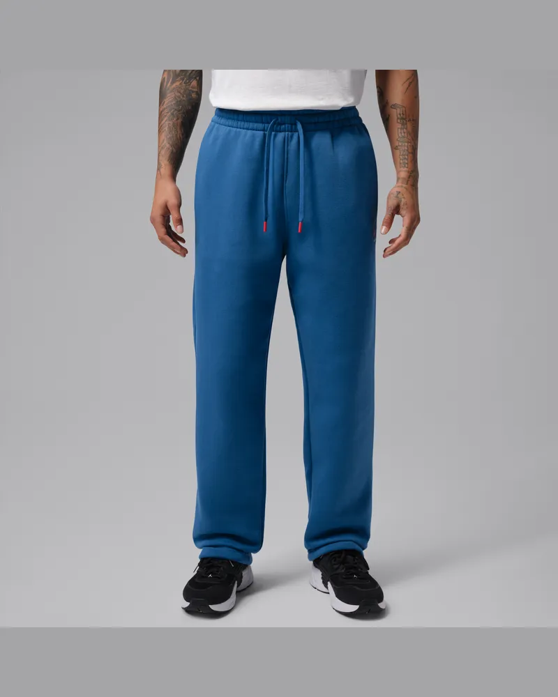 Jordan Brooklyn Statement Fleece-Hose mit offenem Saum (Herren) - Blau Blau