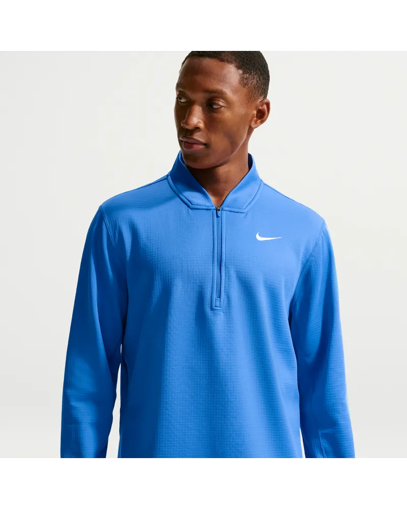 Nike Velocity Therma-FIT-Golfoberteil mit Halbreißverschluss für Herren - Blau Blau