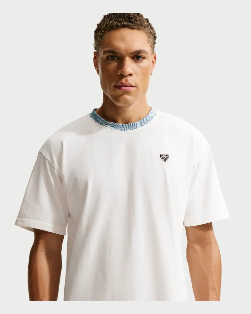 Nike Tartan weites Golfoberteil (Herren) - Weiß Weiß