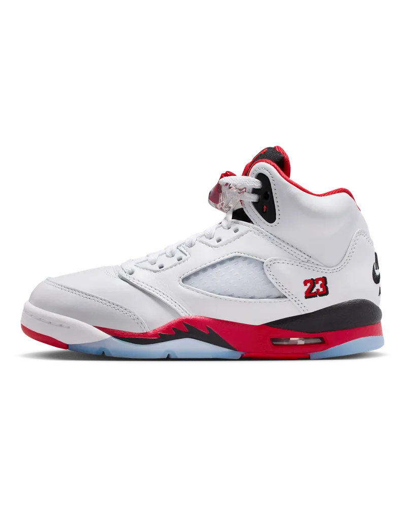 Jordan Air  5 Retro "Medium Soft Pink" Schuh (ältere Kinder) - Weiß Weiß