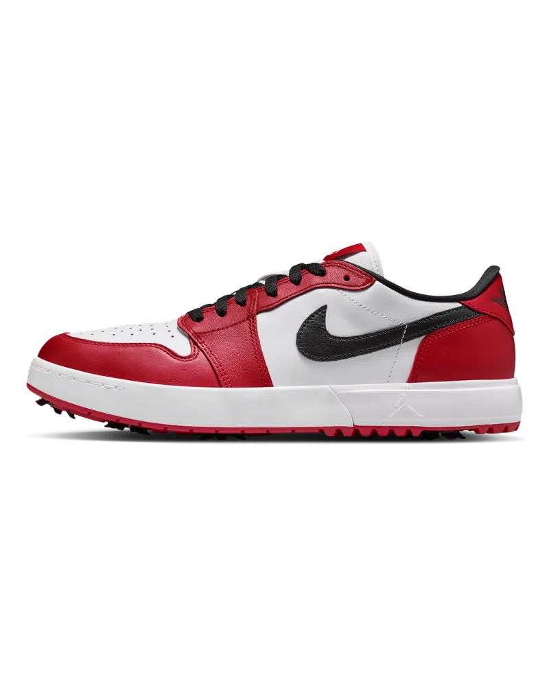 Jordan Air  1 Low G Golfschuh mit Spikes - Rot Rot