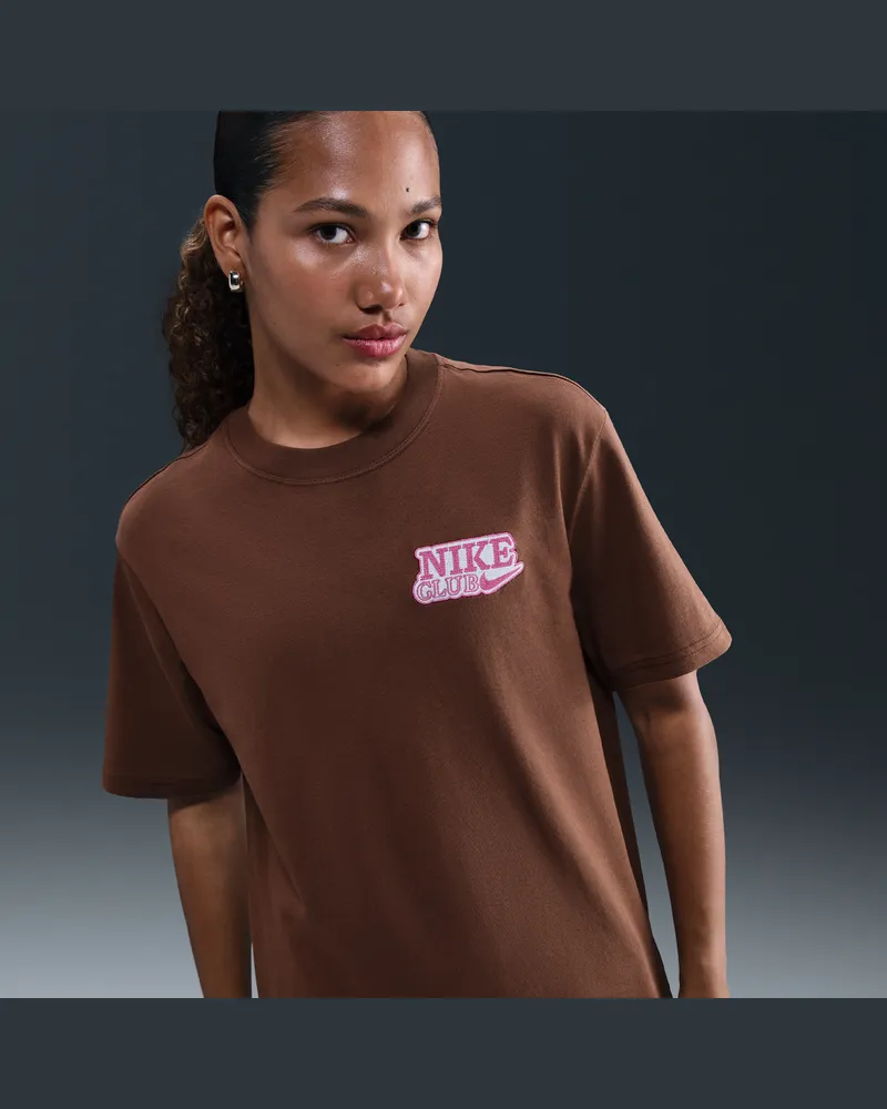 Nike lockeres Oversize-T-Shirt - Braun Braun