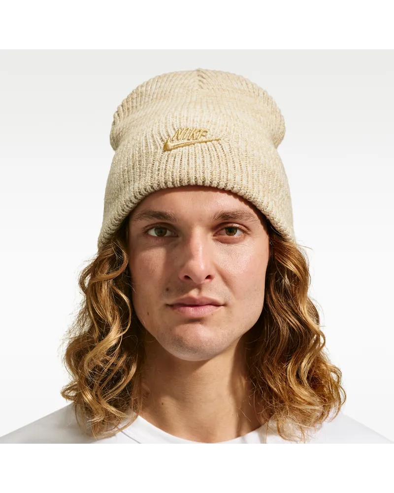 Nike Peak Holiday Beanie mit hohem Bündchen - Braun Braun