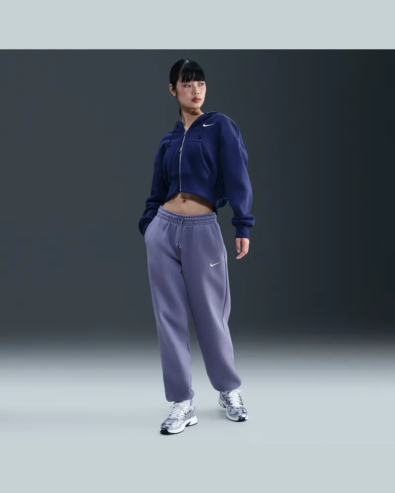 Nike Sportswear Phoenix Fleece Oversize-Trainingshose mit hohem Taillenbund für Damen - Blau Blau