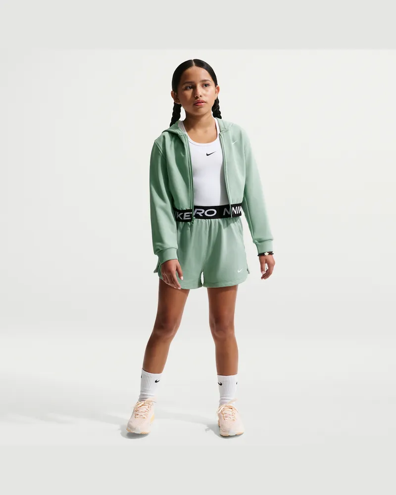 Nike Pro Fleece Dri-FIT-Shorts (ältere Kinder, Mädchen) - Grün Grün