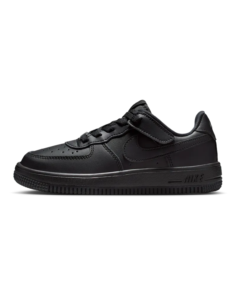 Nike Force 1 Low EasyOn Schuh (jüngere Kinder) - Schwarz Schwarz