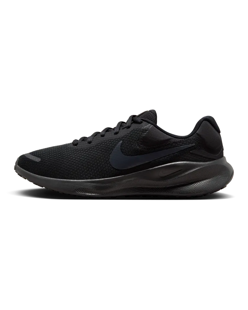 Nike Revolution 7 Straßenlaufschuh für Herren - Schwarz Schwarz