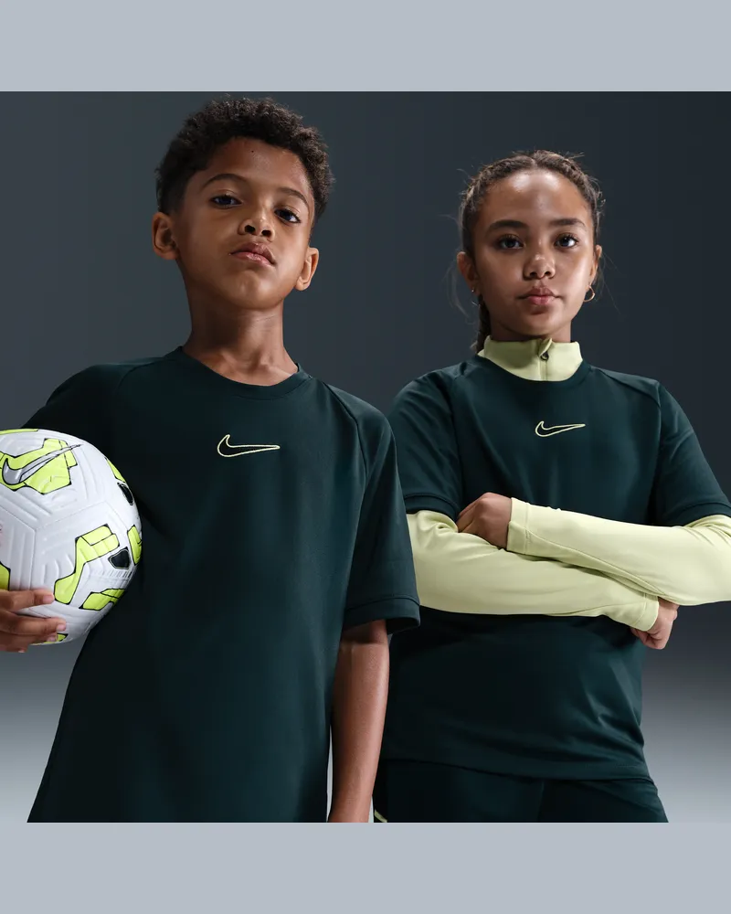 Nike Academy Dri-FIT Kurzarm-Fußballoberteil (ältere Kinder) - Grün Grün