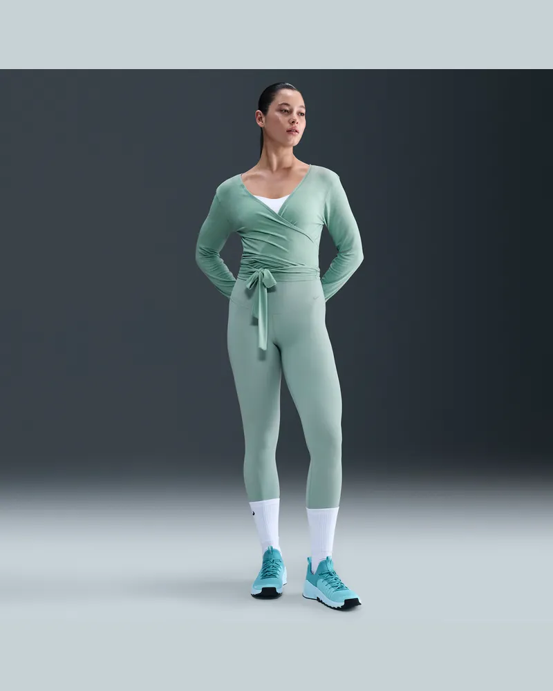 Nike Zenvy Leggings in voller Länge mit hohem Bund (Damen) - Grün Grün