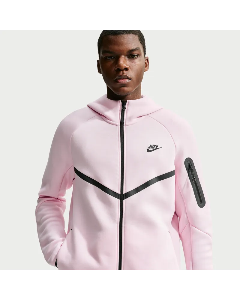 Nike Tech Windrunner-Jacke aus Fleece mit durchgehendem Reißverschluss (Herren) - Pink Pink