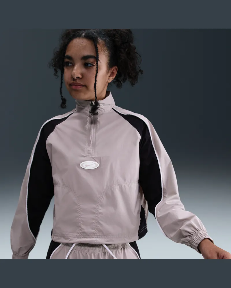 Nike Track-Jacket mit Viertelreißverschluss (Mädchen) - Lila Lila