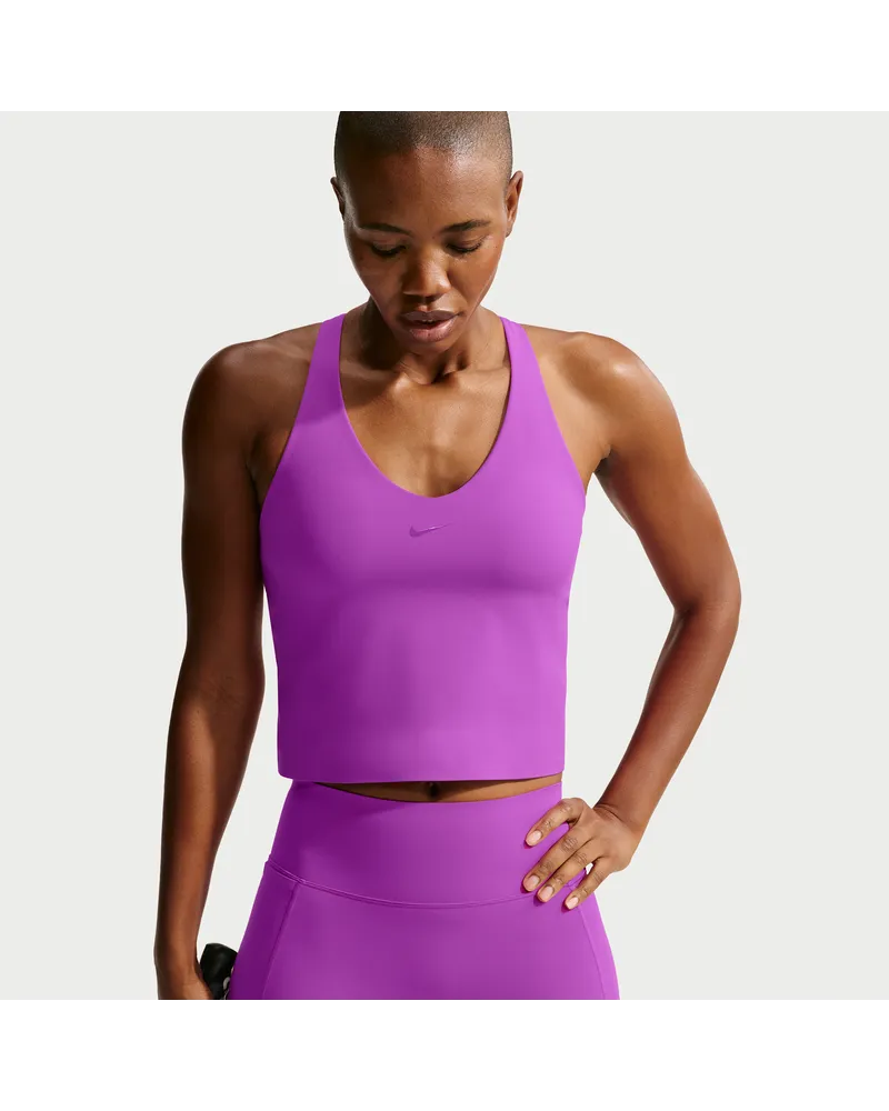 Nike Universa Sport-BH-Tanktop mit mittlerem Halt (Damen) - Lila Lila