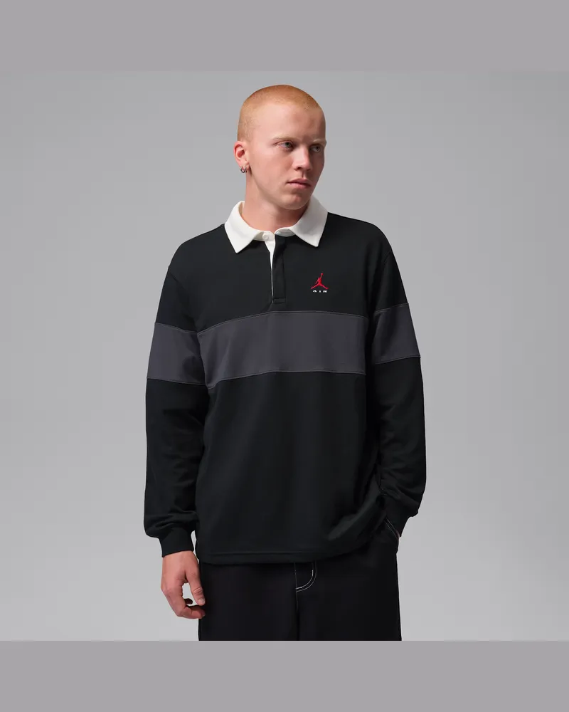 Jordan Brooklyn Longsleeve-Poloshirt (Herren) - Schwarz Schwarz
