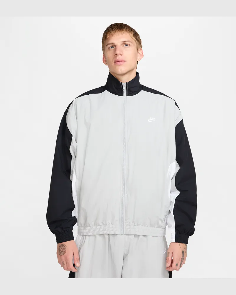 Nike Web-Trainingsjacke im Oversize-Stil (Damen) - Grau Grau