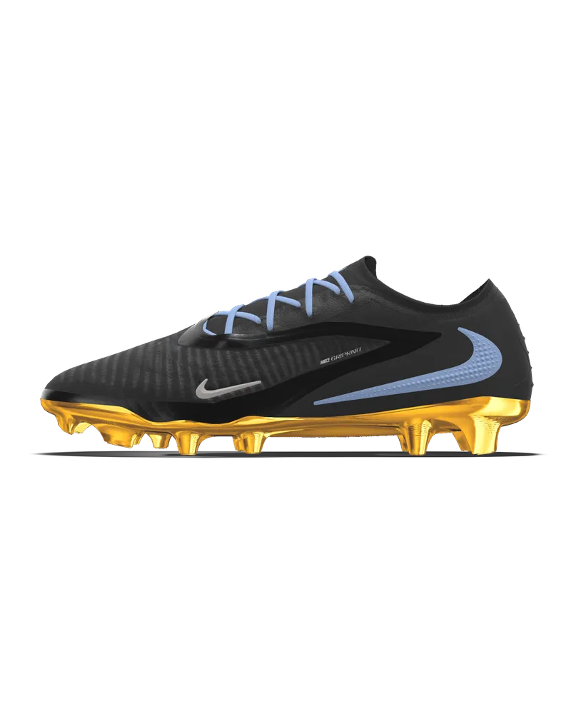 Nike Phantom 6 Low Elite By You personalisierbarer Fußballschuh für normalen Rasen - Schwarz Schwarz