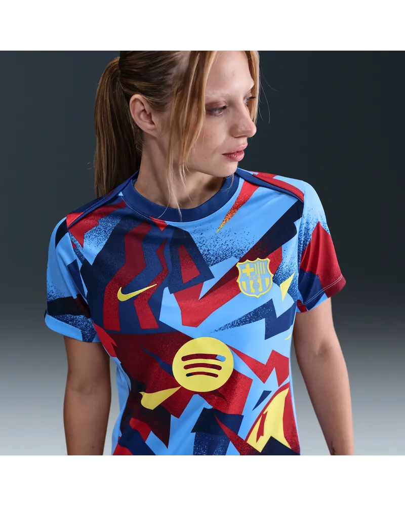Nike FC Barcelona Academy Pro Fourth  Dri-FIT Pre-Match-Fußballoberteil (Damen) - Blau Blau
