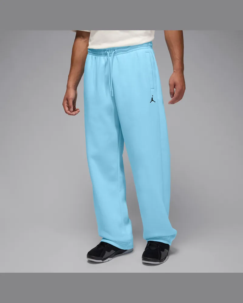 Jordan Brooklyn Fleece Oversize-Hose mit offenem Saum (Herren) - Blau Blau
