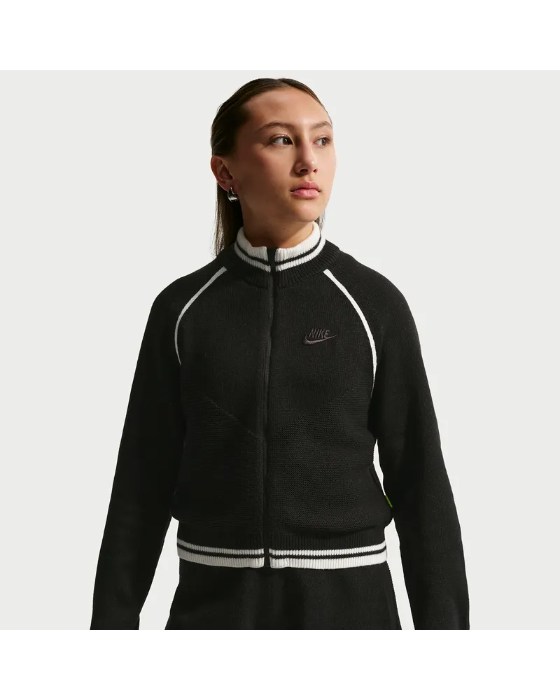 Nike Collection Trainingsjacke mit Sweatshirt-Oberteil für ältere Kinder (Mädchen) - Schwarz Schwarz