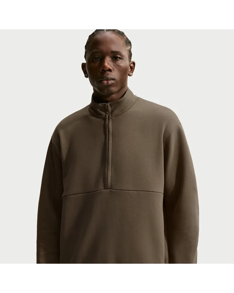 Nike 24.7 ImpossiblySoft Oberteil mit Dri-FIT-Technologie und Halbreißverschluss (Herren) - Braun Braun