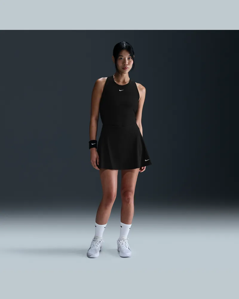 Nike Victory Dri-FIT gerüschter Tennisrock (Damen) - Schwarz Schwarz