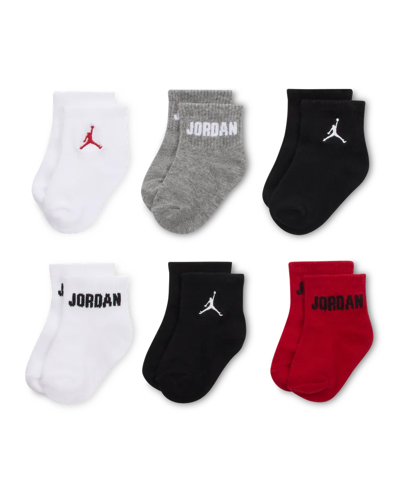 Jordan Everyday Essentials Knöchelsocken (Babys / Kleinkinder, 6 Paar) - Rot Rot