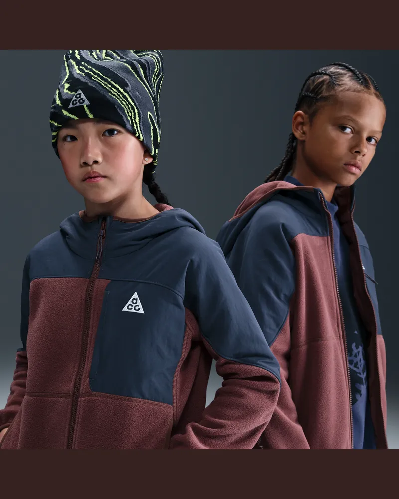 Nike ACG "Wolf Tree" Polartec® Kapuzenjacke für ältere Kinder - Braun Braun