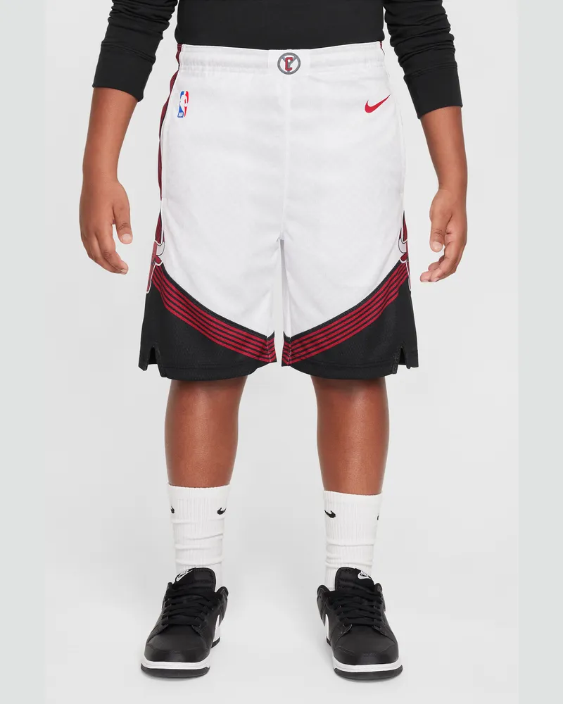 Nike Chicago Bulls  Dri-FIT NBA Swingman Shorts für ältere Kinder - Weiß Weiß