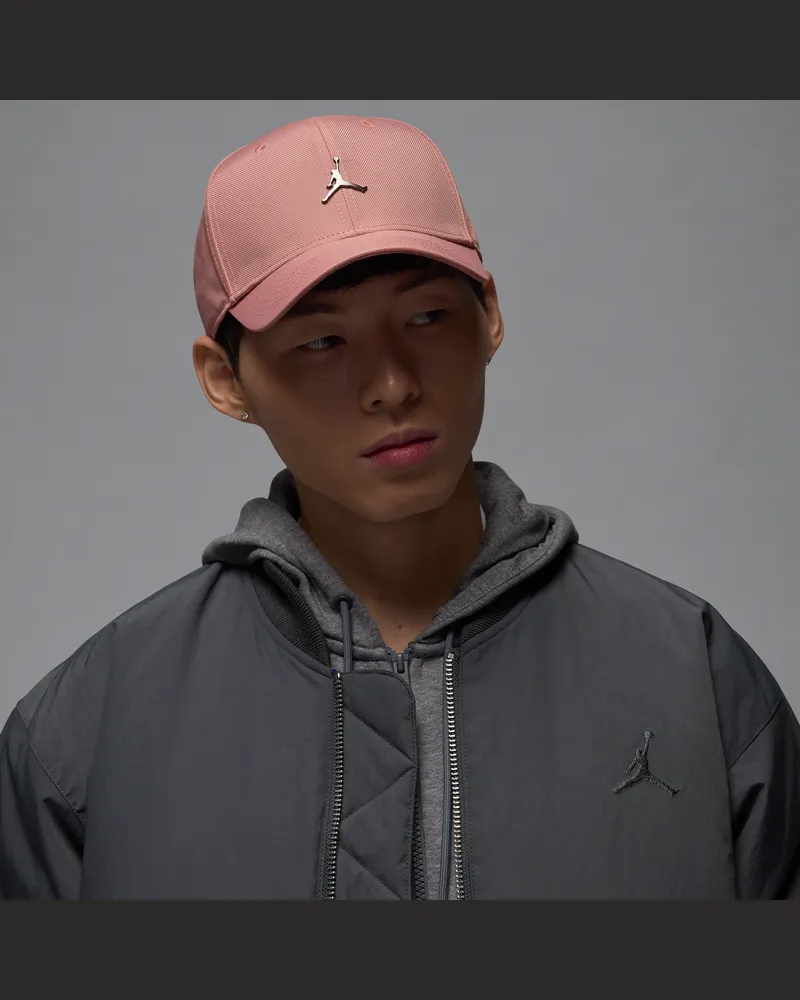 Jordan Rise strukturierte Cap mit Jumpman aus Metall - Pink Pink