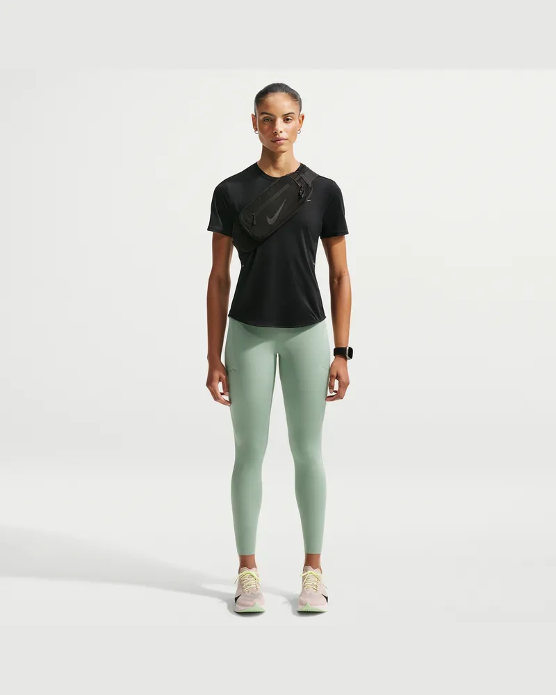 Nike Swift 7/8-Lauf-Leggings mit hohem Bund und Taschen (Damen) - Grün Grün