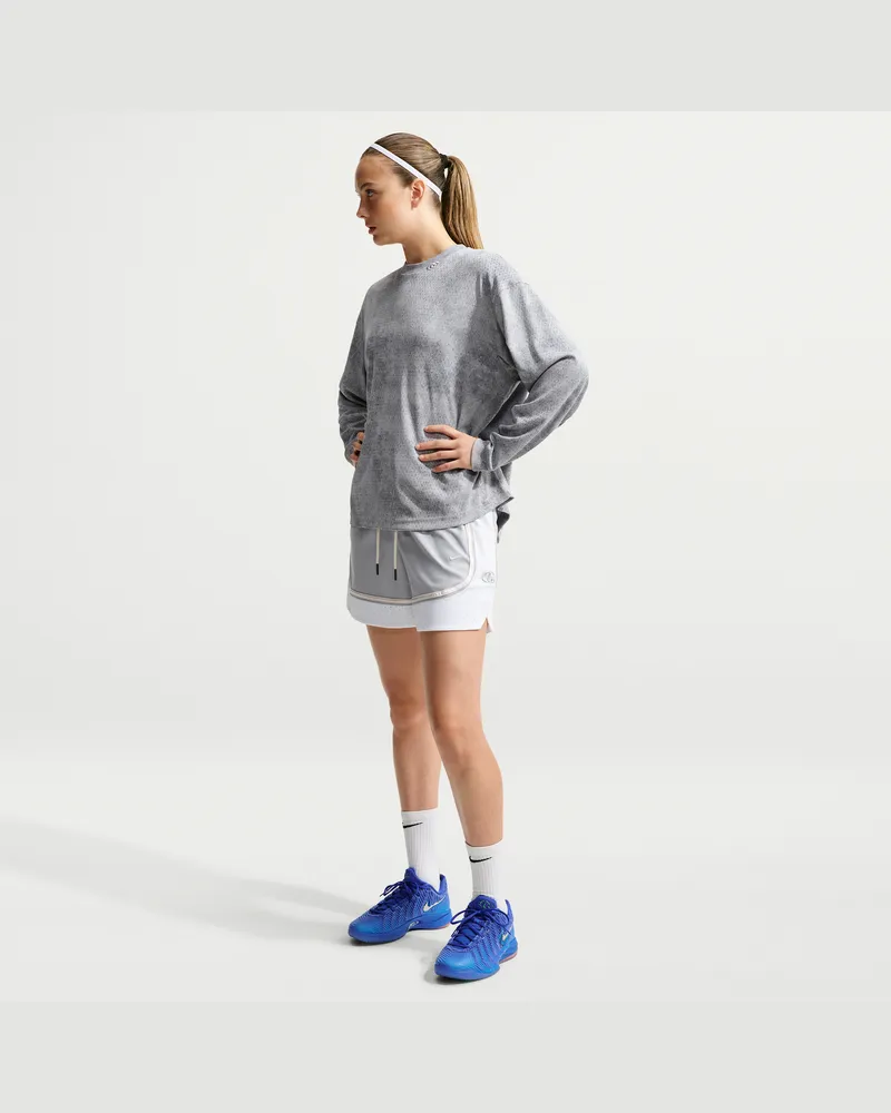 Nike Caitlin Standard Issue Game Curve Basketballshorts mit Dri-FIT-Technologie (ca. 15 cm, Damen) - Grau Grau