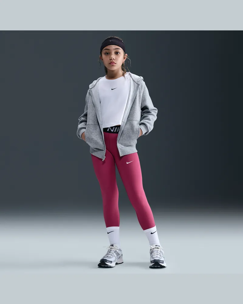 Nike Pro Leggings mit mittelhohem Bund (Mädchen) - Lila Lila