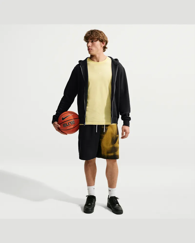 Nike Los Angeles Lakers Standard Issue  Fleece-Basketballshorts für Herren - Schwarz Schwarz